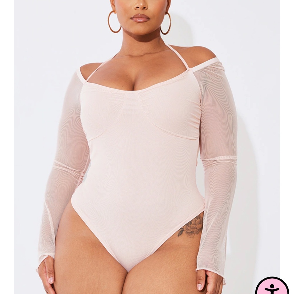 Women's Plus Mesh PLT  Bodysuit